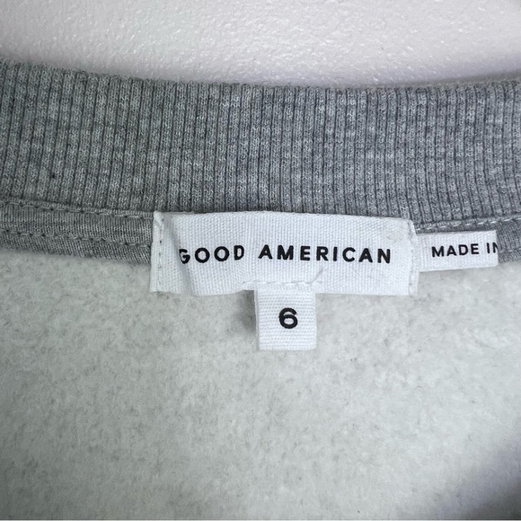 Good American Leo Boyfriend Jeweled Grey Sweatshirt - Picture 6 of 11